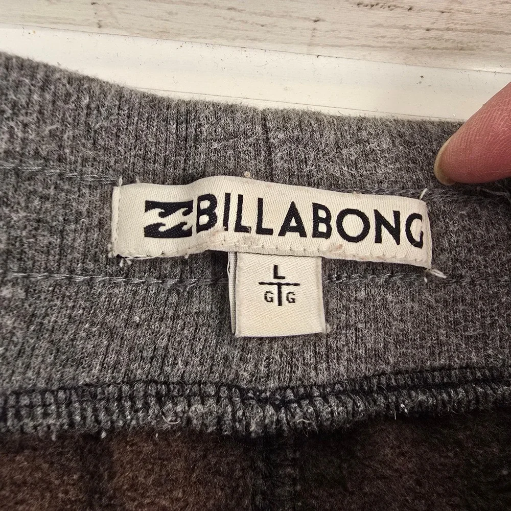 Billabong Mens Fleece Lounge Shorts Brown Grey Waistband Drawstring Large